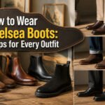 A collection of Chelsea boots in different styles and colors.
