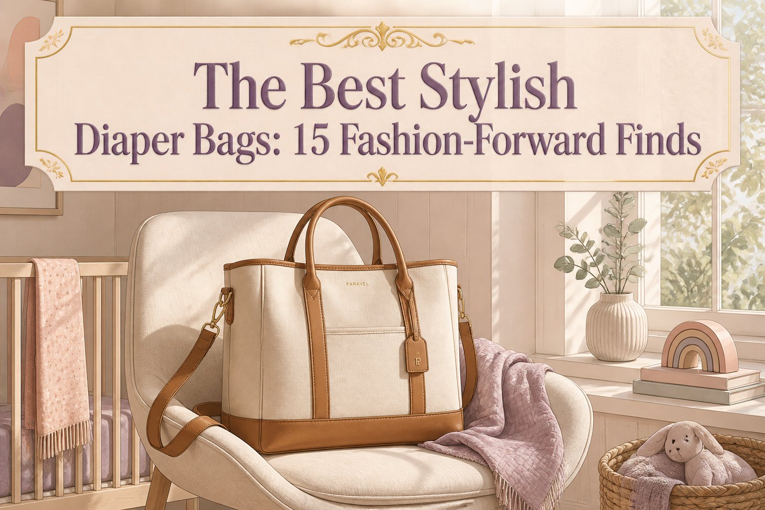An assortment of stylish diaper bags displayed together.